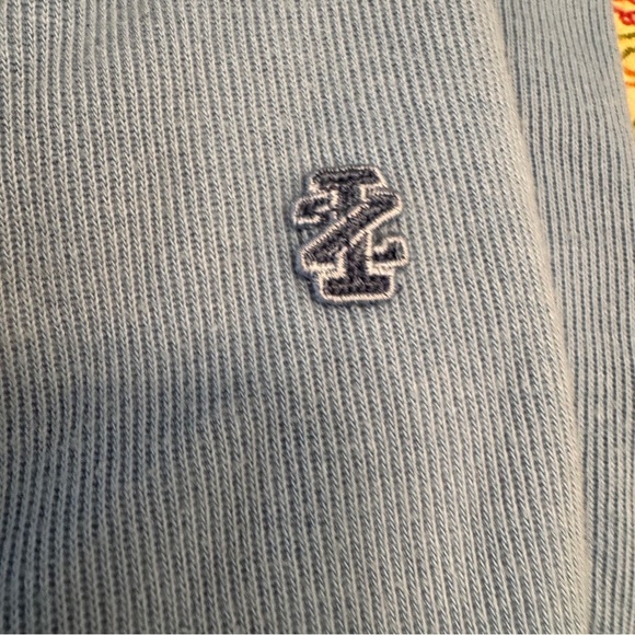 Mens IZOD Light Blue Half-Zip Sweater 100% Cotton Size Medium - Picture 4 of 8